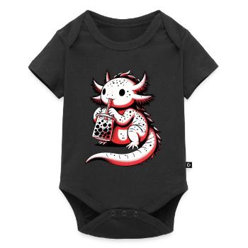 Axolotl Boba Thé Buvant Otaku Anime Lover - Body à manches courtes Premium Bébé - noir - Devant