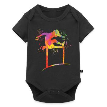 Hurdle Run Obstacle Course Kids Hurdle Run - Baby Premium short-sleeve bodysuit - black - Front
