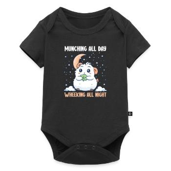 Guinea Pig Munching All Day, Wheeking All Night - Baby Premium short-sleeve bodysuit - black - Front