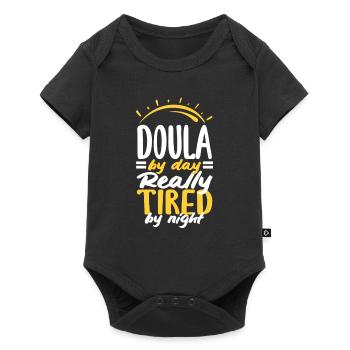 Doula Geschenk Doula Doulas - Baby Premium Kurzarmbody - Schwarz - Vorne