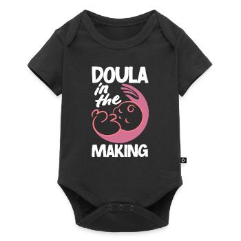 Doula Geschenk Doula Doulas - Baby Premium Kurzarmbody - Schwarz - Vorne