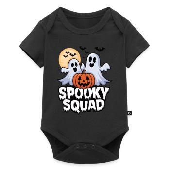 Halloween Spooky Squad fantôme avec chapeau - Body à manches courtes Premium Bébé - noir - Devant