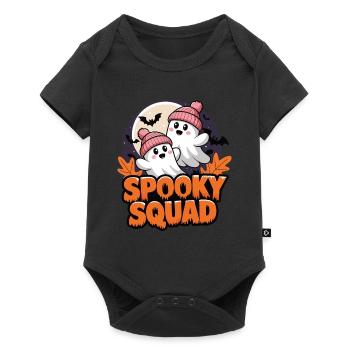 Halloween Spooky Squad fantôme avec chapeau - Body à manches courtes Premium Bébé - noir - Devant