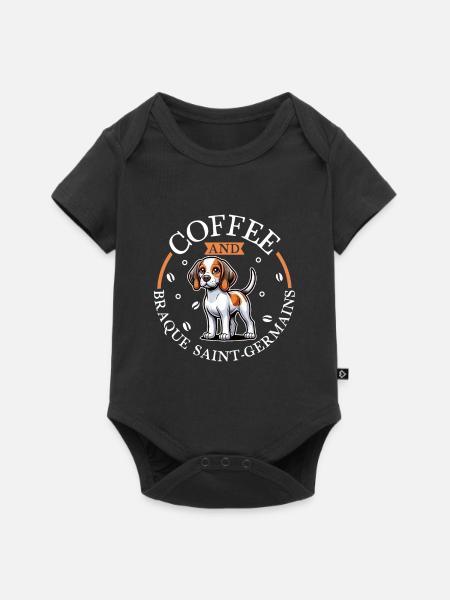 Kaffee und Braque Saint-Germain - Baby Premium Kurzarmbody - Schwarz