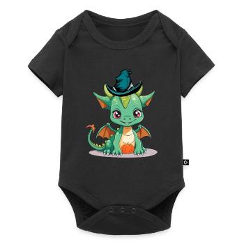 Halloween Dragon Dragon Pumpkin Kids Child Baby - Baby Premium short-sleeve bodysuit - black - Front