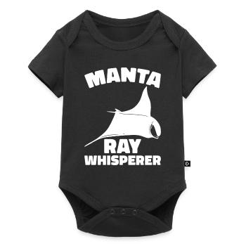 Raie manta Amoureux Créature Mer Diable Raie - Body à manches courtes Premium Bébé - noir - Devant