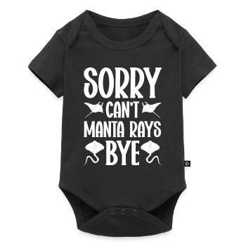 Raie manta Amoureux Créature Mer Diable Raie - Body à manches courtes Premium Bébé - noir - Devant