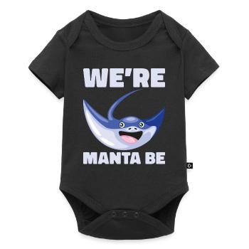 Raie manta Amoureux Créature Mer Diable Raie - Body à manches courtes Premium Bébé - noir - Devant