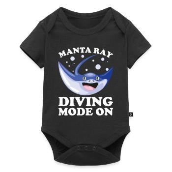 Raie manta Amoureux Créature Mer Diable Raie - Body à manches courtes Premium Bébé - noir - Devant