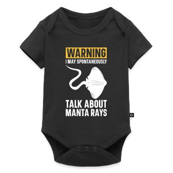 Raie manta Amoureux Créature Mer Diable Raie - Body à manches courtes Premium Bébé - noir - Devant
