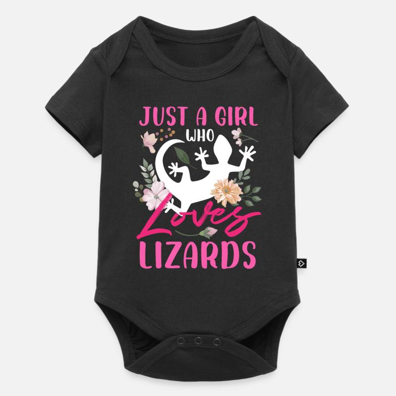 juste une fille qui aime les lézards Design - Body à manches courtes Premium Bébé - noir