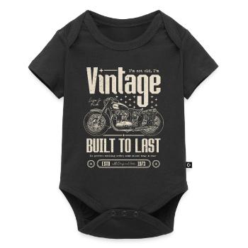 Vintage Motorrad Biker Motorrad Geburtstag 1973 - Baby Premium Kurzarmbody - Schwarz - Vorne