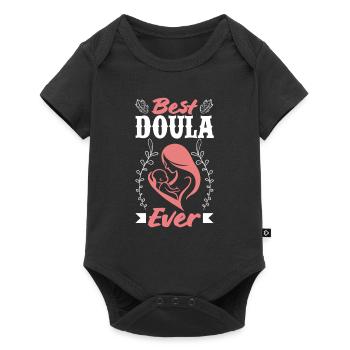 Doula Geschenk Doula Doulas - Baby Premium Kurzarmbody - Schwarz - Vorne