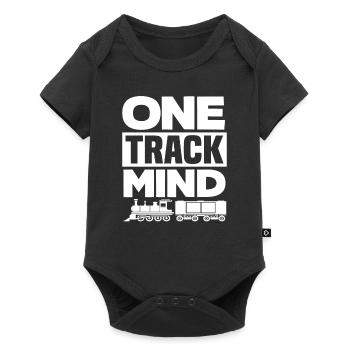 Single-track idea: railway, train - Baby Premium short-sleeve bodysuit - black - Front