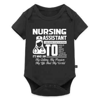 I Was Born To Be A Nursing Assistant - Baby Premium short-sleeve bodysuit - black - Front