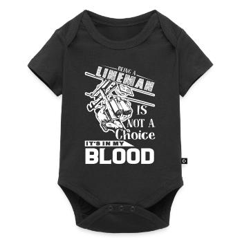 Lineman Lineman Is In My Blood - Baby Premium short-sleeve bodysuit - black - Front