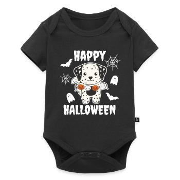 Dalmatians Happy Halloween Pumpkin Bat - Baby Premium short-sleeve bodysuit - black - Front