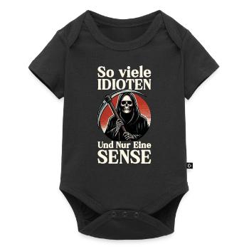 So many idiots and just a scythe of sarcasm - Baby Premium short-sleeve bodysuit - black - Front