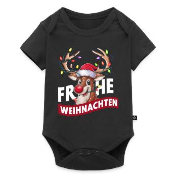 Renne Cerf Noël Renne Noël - Body à manches courtes Premium Bébé - noir - Devant