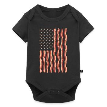 États-Unis Amérique Drapeau Patriotes - Body à manches courtes Premium Bébé - noir - Devant
