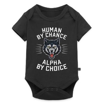 loup loups animal hurler - Body à manches courtes Premium Bébé - noir - Devant