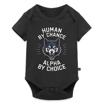 loup loups animal hurler - Body à manches courtes Premium Bébé - noir - Devant