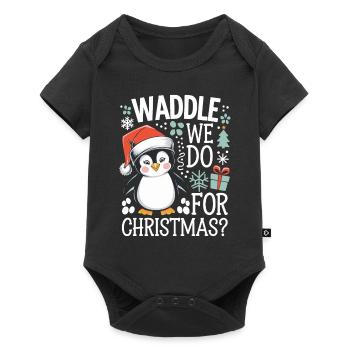 Le dandinement de Noël des pingouins que nous faisons pour Noël ? - Body à manches courtes Premium Bébé - noir - Devant