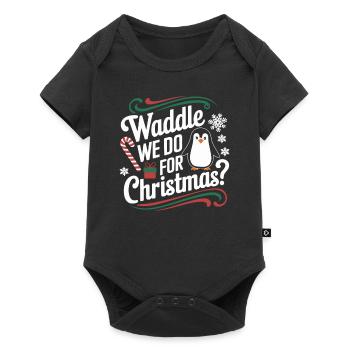 Penguin Christmas Waddle We Do For Christmas - Baby Premium short-sleeve bodysuit - black - Front