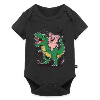 Pig - Baby Premium short-sleeve bodysuit - black - Front