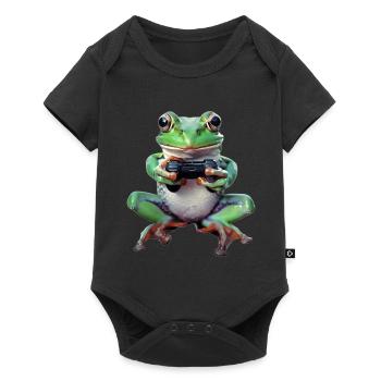 Frog - Baby Premium short-sleeve bodysuit - black - Front