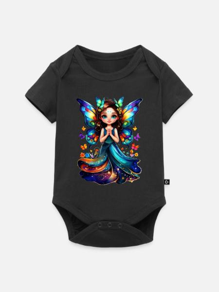 Bezaubernde Schmetterlingsfee - Baby Premium Kurzarmbody - Schwarz
