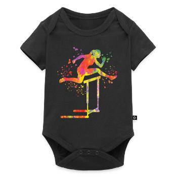 Hurdle Run Obstacle Course Kids Hurdle Run - Baby Premium short-sleeve bodysuit - black - Front