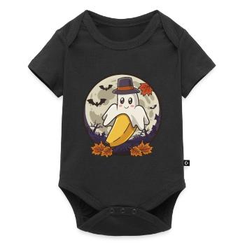 Halloween Boonana Halloween Ghost - Baby Premium short-sleeve bodysuit - black - Front