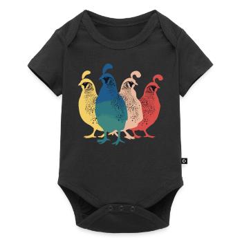 Quail Bird Quails - Baby Premium short-sleeve bodysuit - black - Front