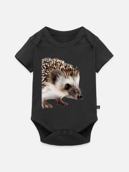 Igel - Baby Premium Kurzarmbody - Schwarz