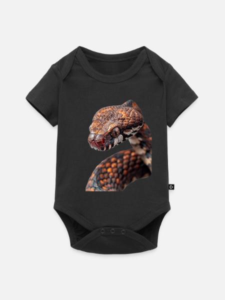 Schlange - Baby Premium Kurzarmbody - Schwarz