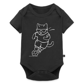 Cat Footballer with Sunglasses - Cat Wearing - Baby Premium short-sleeve bodysuit - black - Front