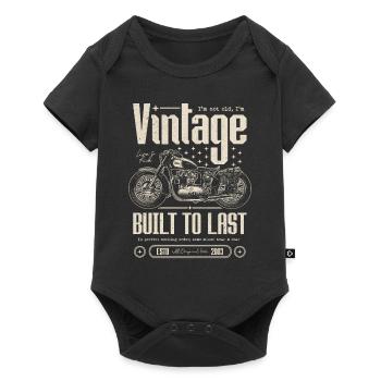 Vintage Motorrad Biker Motorrad Geburtstag 2003 - Baby Premium Kurzarmbody - Schwarz - Vorne
