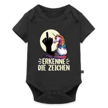 Recognize the Signs Unicorn Shadow Funnier - Baby Premium short-sleeve bodysuit - black - Front