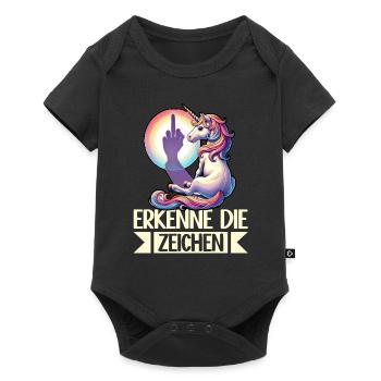 Recognize the Signs Unicorn Shadow Funnier - Baby Premium short-sleeve bodysuit - black - Front