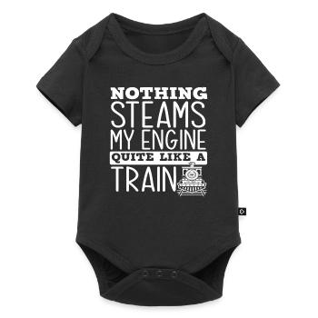 Nothing gets me going like a train - Baby Premium short-sleeve bodysuit - black - Front