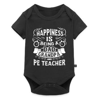 PE Teacher Dad Grandpa And PE Teacher - Baby Premium short-sleeve bodysuit - black - Front