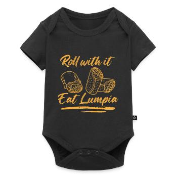 roll with it eat lumpia Design for a lover of - Baby Premium Kurzarmbody - Schwarz - Vorne