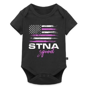 stna squad american flag Design for a nursing - Baby Premium short-sleeve bodysuit - black - Front