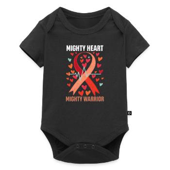 Conscience CHD Cœur puissant, Guerrier puissant - Body à manches courtes Premium Bébé - noir - Devant