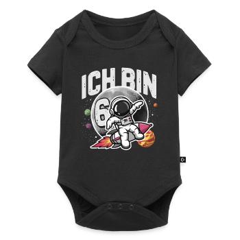 6th Birthday Boys 6 Years Astronaut Birthday - Baby Premium short-sleeve bodysuit - black - Front