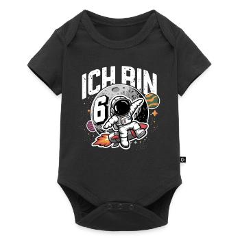 6th Birthday Boys 6 Years Astronaut Birthday - Baby Premium short-sleeve bodysuit - black - Front