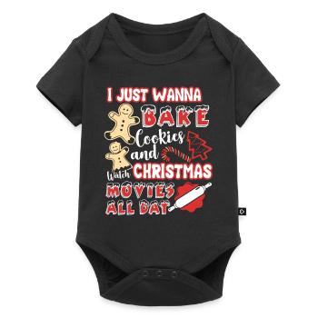 Christmas Bake Cookies And Watch Christmas - Baby Premium short-sleeve bodysuit - black - Front
