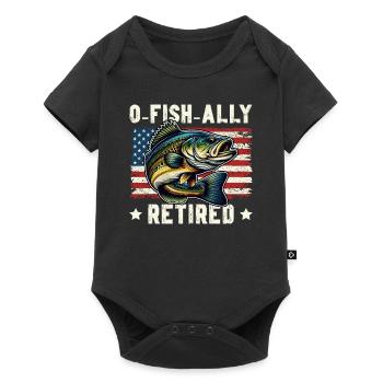 Retired Fisherman Fishing Bass Catfish Retirement - Baby Premium short-sleeve bodysuit - black - Front