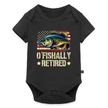 Retired Fisherman Fishing Bass Catfish Retirement - Baby Premium short-sleeve bodysuit - black - Front